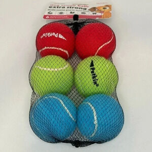 Six, tennis ball new in the bag